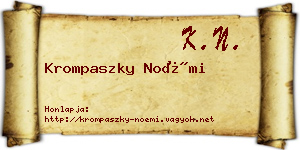 Krompaszky Noémi névjegykártya